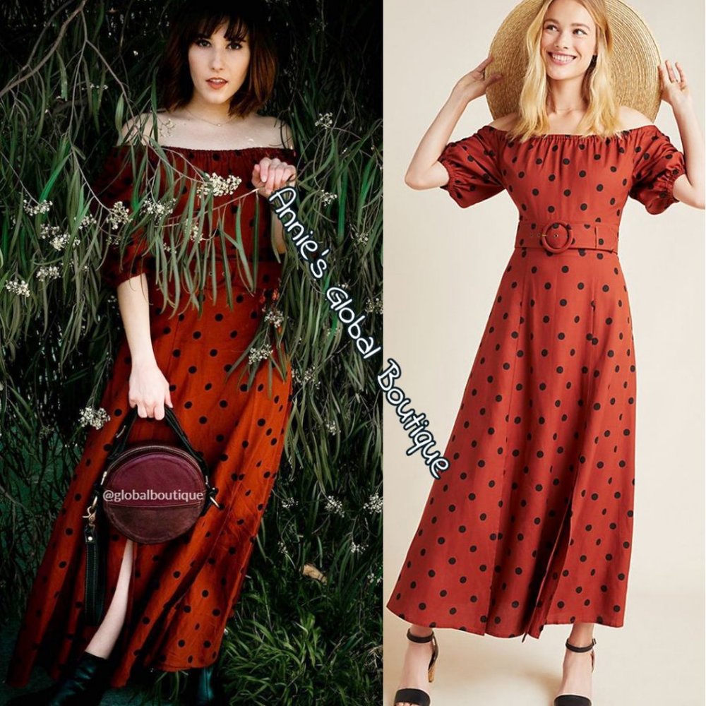 NWT ANTHROPOLOGIE Lucienne Belted Maxi Dress - Picture 7 of 8
